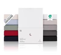 Blumtal Lenzuolo con Angoli letto singolo 100x200 set da 2 in Cotone 150g/m² - Lenzuola letto singolo con Angoli - Lenzuolo Sotto con Angoli letto singolo - Lenzuolo Angoli - materasso 25 cm - bianco