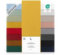 Blumtal lenzuolo con angoli Piazza e Mezza: 120x200x30cm - Pacco da 2 - lenzuolo Piazza e Mezza con angoli in microfibra - certificato Oekotex in Spicy Mustard - Giallo