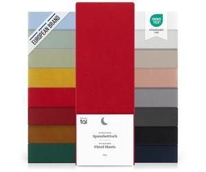 Blumtal lenzuolo con angoli Piazza e Mezza: 120x200x30cm - Pacco da 2 - lenzuolo Piazza e Mezza con angoli in microfibra - certificato Oekotex in Rosso