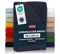 Blumtal lenzuolo con angoli singolo 90x190 pacco da 2 - lenzuolo singolo con angoli in microfibra - certificato Oekotex lenzuolo sotto con angoli singolo - lenzuola sotto con angoli singolo, blu scuro