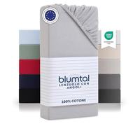 Blumtal Lenzuolo con Angoli singolo in Cotone 135g/m² - Lenzuola Letto singolo con Angoli- Lenzuolo Angoli singolo 100x200 cm altezza materasso 20cm, grigio chiaro