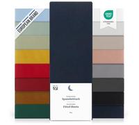 Blumtal lenzuolo con angoli una piazza e mezza 120x200 cm pacco da 2 - lenzuolo sotto con angoli una piazza e mezza in microfibre - certificato Oekotex lenzuolo una piazza e mezza - in blu scuro