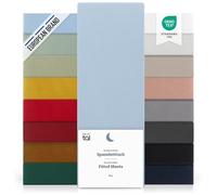 Blumtal lenzuolo con angoli una piazza e mezza 120x200 cm pacco da 2 - lenzuolo sotto con angoli una piazza e mezza in microfibre - certificato Oekotex lenzuola con angoli una piazza e mezza - celeste