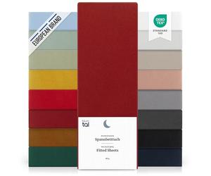 Blumtal lenzuolo con angoli una piazza e mezza 120x200 cm pacco da 2 - lenzuolo sotto con angoli una piazza e mezza in microfibre - certificato Oekotex lenzuolo una piazza e mezza - in rosso Aurora