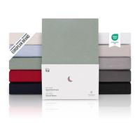 Blumtal Lenzuolo con Angoli una piazza e mezza 140x200 in Cotone 150g/m² - Lenzuola letto una piazza e mezza con Angoli - Lenzuolo Sotto con Angoli - Lenzuolo Angoli - altezza materasso 25 cm - verde
