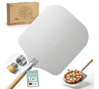 Blumtal Pala per Pizza Professionale - Pala Pizza - Paletta per Pizza - con Ampia Superficie in Alluminio 30,5cm x 30,5cm - Manico Rimovibile in legno lungo 61 cm