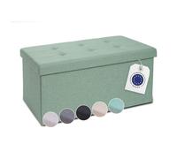 Blumtal panca contenitore + 2 scatole extra - panca camera da letto 76x38x38 cm - cassapanca contenitore da interno - panche contenitori - panca da interno - panca da camera da letto - poif turchese