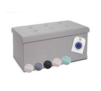 Blumtal panca contenitore + 2 scatole extra - panca camera da letto 76x38x38 cm - cassapanca contenitore da interno - panche contenitori - panchetta camera da letto - bauli contenitori - grigio chiaro