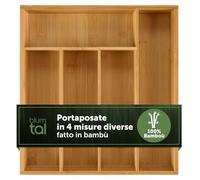 Blumtal Range Posate in bambù - Gamma Posate per cassetti con 5 scomparti - Conservazione Posata IKEA Maximera Standard Fisso, 27 x 30 cm