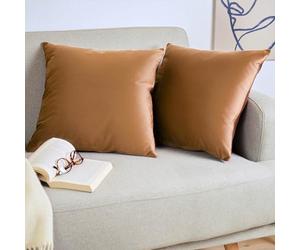 Blumtal Set di 2 Federe Cuscini Divano 40x60 cm in Velluto, con Chiusura Lampo Invisibile, Eleganti Copricuscini Divano in Morbido Velluto,Taglia 40 x 60, Marrone Chiaro