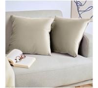 Blumtal Set di 2 Federe Cuscini Divano 45x45 cm in Velluto, con Chiusura Lampo Invisibile, Eleganti Copricuscini Divano in Morbido Velluto,Taglia 45 x 45, Taupe