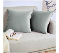 Blumtal Set di 2 Federe Cuscini Divano 60x60 cm in Velluto, con Chiusura Lampo Invisibile, Eleganti Copricuscini Divano in Morbido Velluto,Taglia 60 x 60, Grigio