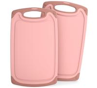 Blumtal set taglieri da cucina in plastica 25x15 cm set da 2 - tagliere da cucina plastica lavabile in lavastoviglie - set taglieri cucina senza BPA - tagliere piccolo in rosa