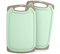 Blumtal set taglieri da cucina in plastica 25x15 cm set da 2 - tagliere da cucina plastica lavabile in lavastoviglie - set taglieri cucina senza BPA - tagliere piccolo in verde