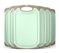 Blumtal set taglieri da cucina in plastica 25x15 cm set da 6 - tagliere da cucina plastica lavabile in lavastoviglie - set taglieri cucina senza BPA - tagliere piccolo in verde
