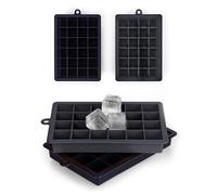 Blumtal stampo ghiaccio silicone 2x24 - stampo ghiaccio con coperchio - stampi ghiaccio per cocktail da 2,6cm - cubetti ghiaccio silicone in M - stampi per ghiaccio stampo senza BPA - in nero blu