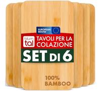 Blumtal - Tagliere in legno 100% bambù Set da 3 (22x15, 28x22, 33x 22) - tagliere in legno antibatterico, con foro per appendere e piedini trasparenti antiscivolo