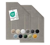 Blumtal tappeto bagno assorbente premium in spugna 50x80cm 2pz - tappeti bagno certificati OEKO-TEX - tappetino bagno assorbente cotone 100% - bathmat in grigio