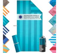 Blumtal Telo mare XXL in microfibra - asciugamano compatto e ad asciugatura rapida 90 x 180 cm - Coperta da spiaggia senza sabbia con nastro