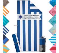 Blumtal Telo mare XXL in microfibra - asciugamano compatto e asciugatura rapida 90x180 cm - Coperta da spiaggia senza sabbia con nastro
