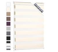 Blumtal Tende a Rullo per Interni Semi-Oscuranti, Doppio Strato Regolabile con Catenella Trasparente o Opaco, 70 x 155cm, Avorio, 1 Pezzo