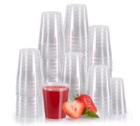 Blumtal Vivaloo Confezione Bicchieri Shot in plastica riutilizzabili - Bicchierini Shot lavabili in lavastoviglie - Bicchieri trasparenti con segno di calibrazione (100 Bicchierini)