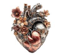 Blumuze Puzzle in Legno da 220 pezzi, Puzzle a Forme Cuore Meccanico in Legno per Adulti, Puzzles in Legn di Animali per Adulti e Bambini con Scatola Regalo in Legn L-35.7 * 28.6cm