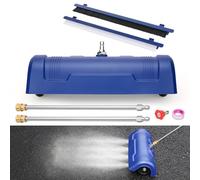 BlumWay Pulitore per superfici idropulitrice da 38,1 cm, 1200-4000 PSI con spazzola intercambiabile, materiale resistente, spina rapida da 1/4", 2 x 15 bacchette estese, ugello a getto 0°, 4 ugelli