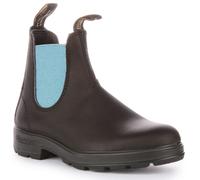 BLUNDSTONE 2207 Pelle Comodo Chelsea Stivali Nero Blu Donna Misura 3 - 8