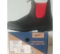 BLUNDSTONE UOMO MOD. 508 STIVALETTO COLOURED ELASTIC SIDED BOOT BLACK/RED