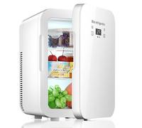 BLUNOA 10L Mini Frigo Frigorifero Cosmetico Display Digitale Dual-Core Frigorifero per Auto con Controllo della Temperatura Riscaldamento E Raffreddamento degli Alimenti per Auto/Campeggio/Viaggi