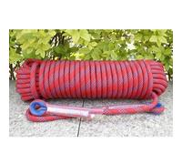 Bluoa Rock Climbig Corda Outdoor Statica Climbig Corda di Sicurezza 18mm High Stregth Corda di Sicurezza Hikig Tree Climbig Rappellig Corda di Soccorso Antincendio, Red, 18mm x 180m