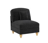 BLUON HOME Divano cloud divano piccolo divano Windsor senza bracciolo ciniglia con 1 cuscino - nero