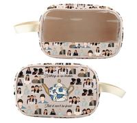 BLUPARK Beauty case trasparente con scritta "Nothing Is So Broken", idea regalo per lei, così rotto, Retro