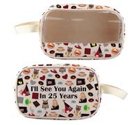 BLUPARK Borsa per il trucco trasparente per i fan della serie TV anni '90 con scritta "I 'll See You Again", Ci vediamo di nuovo, Retro