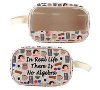 BLUPARK Merce serie TV anni '90 Non c'è Algebra Clear Makeup Bag per i fan, Nessuna algebra, Retro