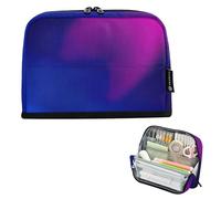 Blur Neon Glow Color Large Pencil Pouch Zipper Case Storage Pencil Bag Ragazzi Ragazzi Ragazze Divertimento Arte Adulti Bambini Rientro a Scuola Organizer