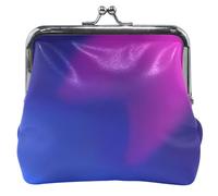 Blur - Portamonete da donna, in pelle, con fibbia a forma di bacio, piccolo cambiamento per monete, sfocatura al neon, classico, Colore bagliore neon sfocatura, Classico