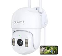 blurams 2K Telecamera Wi-Fi Esterno Interno - 360° PTZ Videocamera Sorveglianza con Visione Notturna a Colori, 5GHz WiFi, Rilevamento Movimento, Audio Bidirezionale, IP66 Impermeabile