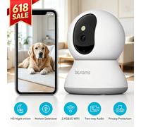 Blurams Telecamera di sicurezza interna 2K, telecamera di sicurezza domestica per cani/anziani, telecamera di sicurezza con aggiornamento chiamate one-touch A31S-2pc