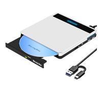 Bluray Lettore DVD esterno USB 3.0 Type C, masterizzatore Slimline Blue Ray Drive, lettore di unità Bluray esterno per laptop, PC, MacBook Air Pro iMac