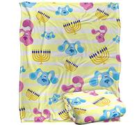 Blus Clues Blus Hanukka Pattern Coperta super morbida al tatto setoso - 152 x 127 cm