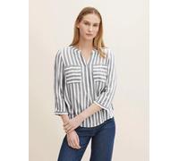 Blusa a righe a 3/4 maniche con scollo a V TOM TAILOR da donna.