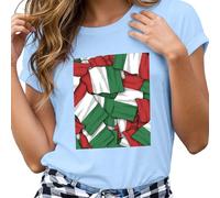 Blusa a Righe Bianca E Blu Canotte Crop Rosa Bride papà Primaverili Elasticizzate Modal Bluette Scoperta Merletto Animalier Antisudore Fenice Mimetica Tigrata Coordinate Cervino Montagna
