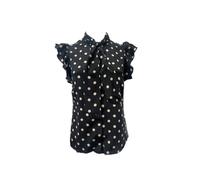 Blusa Belle Nera A Pois Di ELIZABETH MCKAY #4023 2 NWT