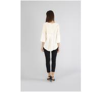 BLUSA BIMATERIALE CON SCOLLO A V