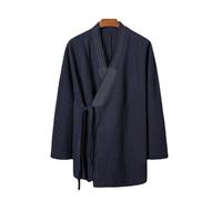 Blusa Cinese Da Uomo In Cotone Lino Hanfu Kung Fu Tai Chi Robe Con Pizzo