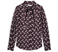 Blusa Con Collo A Cravatta In Georgette Michael Kors Donna, Viola, X-Piccola