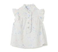 Blusa da bambina in puro cotone multicolor regular fit con stampa floreale