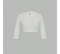 Blusa da donna per l'Oktoberfest - Camicia dirndl autentica, top corto bianco tradizionale tedesco con maniche lunghe in pizzo L,M,S,XL,XXLPiantePizzo